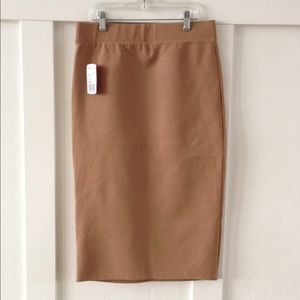 Forever 21 cute camel colored pencil skirt!!!